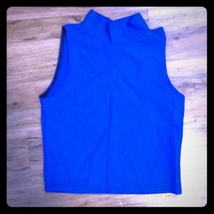 Blackmilk Blue Turtleneck Crop Top